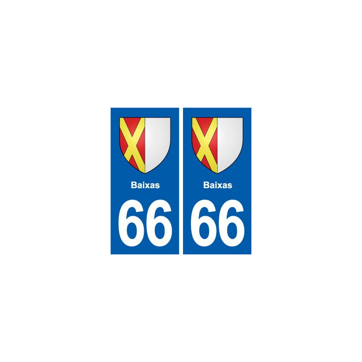 66 Baixas blason autocollant plaque stickers ville