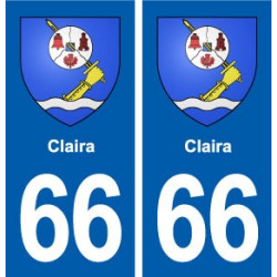 66 Claira blason autocollant plaque stickers ville