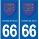 66 Corneilla-del-Vercol blason autocollant plaque stickers ville
