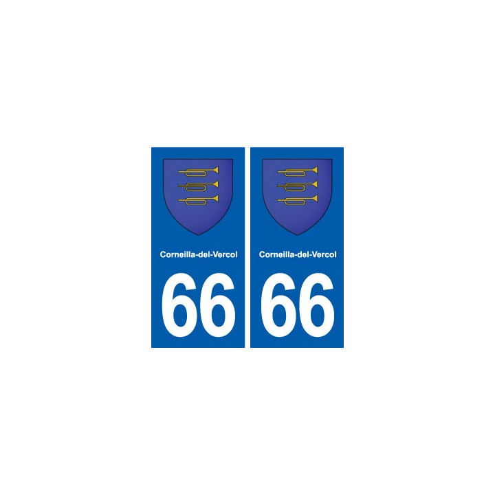 66 Corneilla-del-Vercol blason autocollant plaque stickers ville