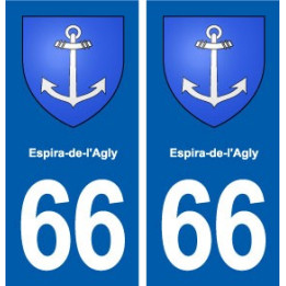 66 Espira-de-l'Agly blason autocollant plaque stickers ville