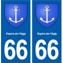 66 Espira-de-l'Agly blason autocollant plaque stickers ville