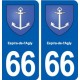 66 Espira-de-l'Agly blason autocollant plaque stickers ville