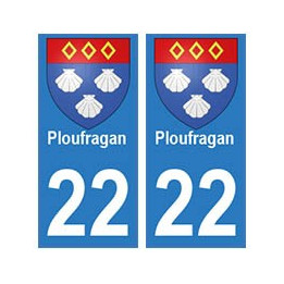 22 Dinan autocollant plaque blason armoiries stickers département
