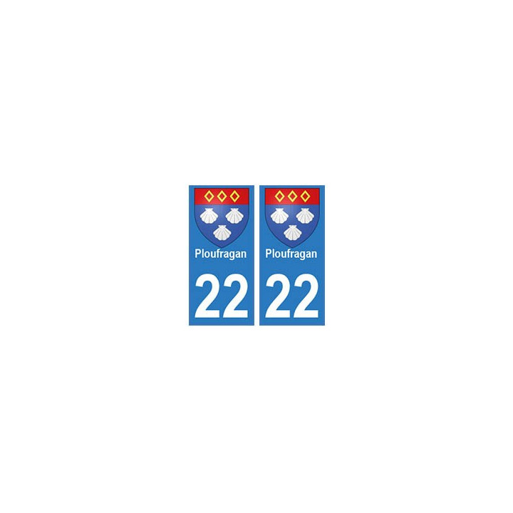 22 Dinan autocollant plaque blason armoiries stickers département