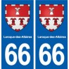 66 Saleilles blason autocollant plaque stickers ville