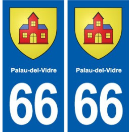 66 Palau-del-Vidre blason autocollant plaque stickers ville
