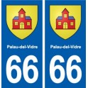 66 Palau-del-Vidre blason autocollant plaque stickers ville