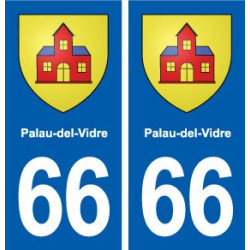 66 Palau-del-Vidre blason autocollant plaque stickers ville