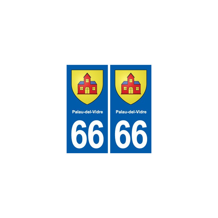 66 Palau-del-Vidre blason autocollant plaque stickers ville