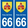 66 Palau-del-Vidre blason autocollant plaque stickers ville