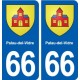 66 Palau-del-Vidre blason autocollant plaque stickers ville