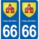 66 Palau-del-Vidre blason autocollant plaque stickers ville