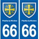 66 Pézilla-la-Rivière blason autocollant plaque stickers ville