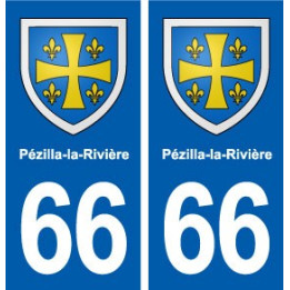 66 Pézilla-la-Rivière blason autocollant plaque stickers ville