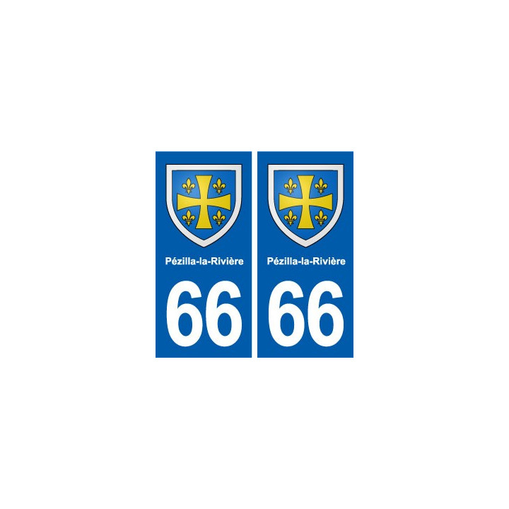 66 Pézilla-la-Rivière blason autocollant plaque stickers ville