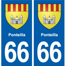 66 Ponteilla blason autocollant plaque stickers ville
