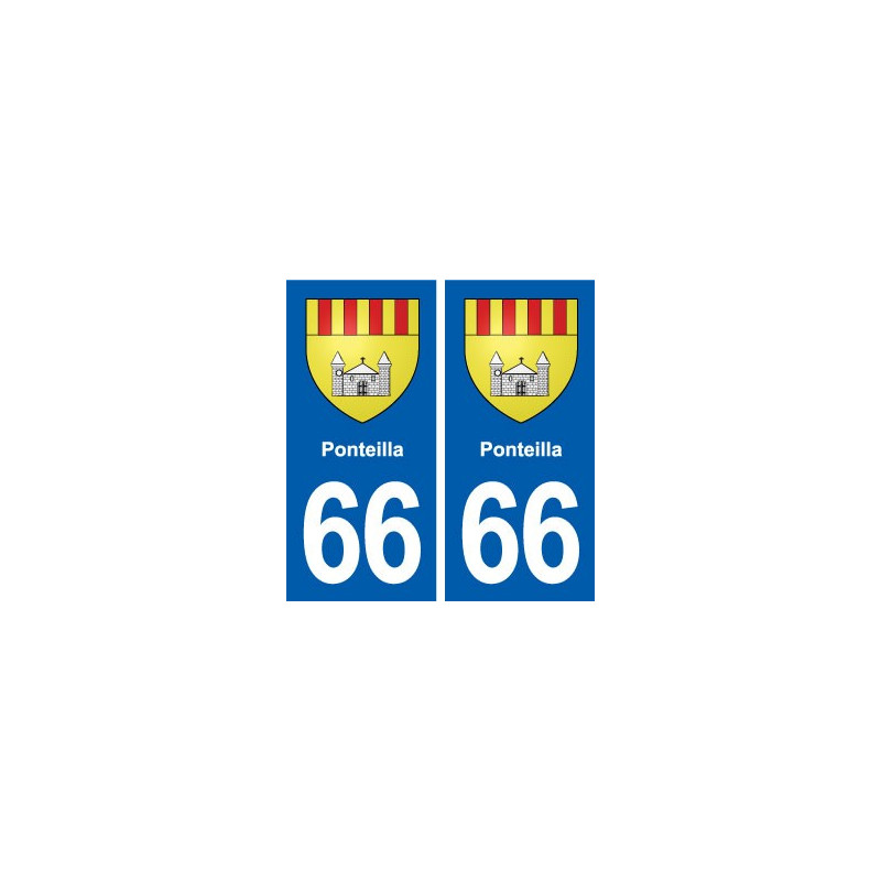 66 Ponteilla blason autocollant plaque stickers ville