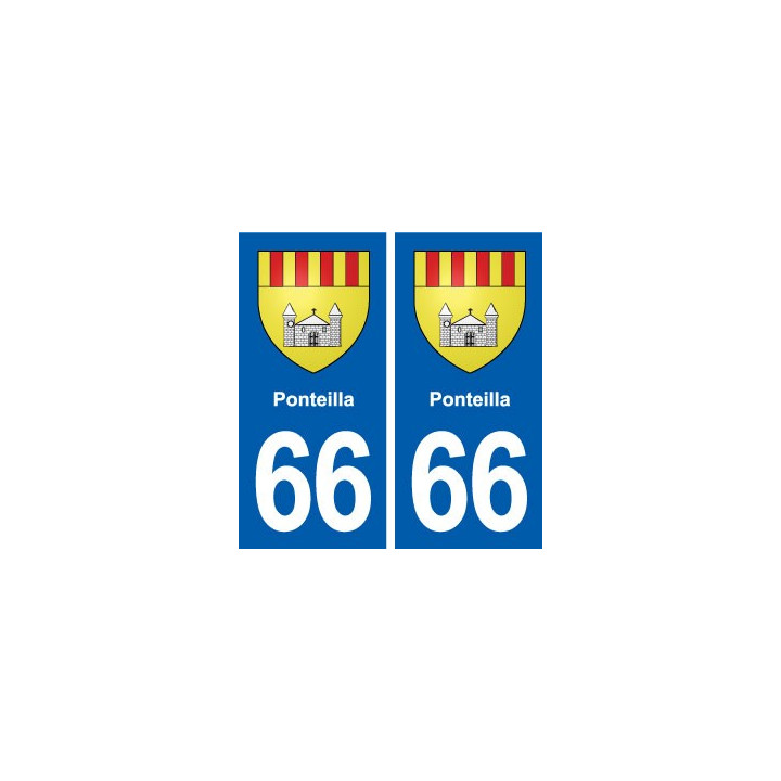 66 Ponteilla blason autocollant plaque stickers ville