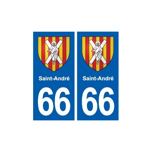 66 Saint-André blason autocollant plaque stickers ville