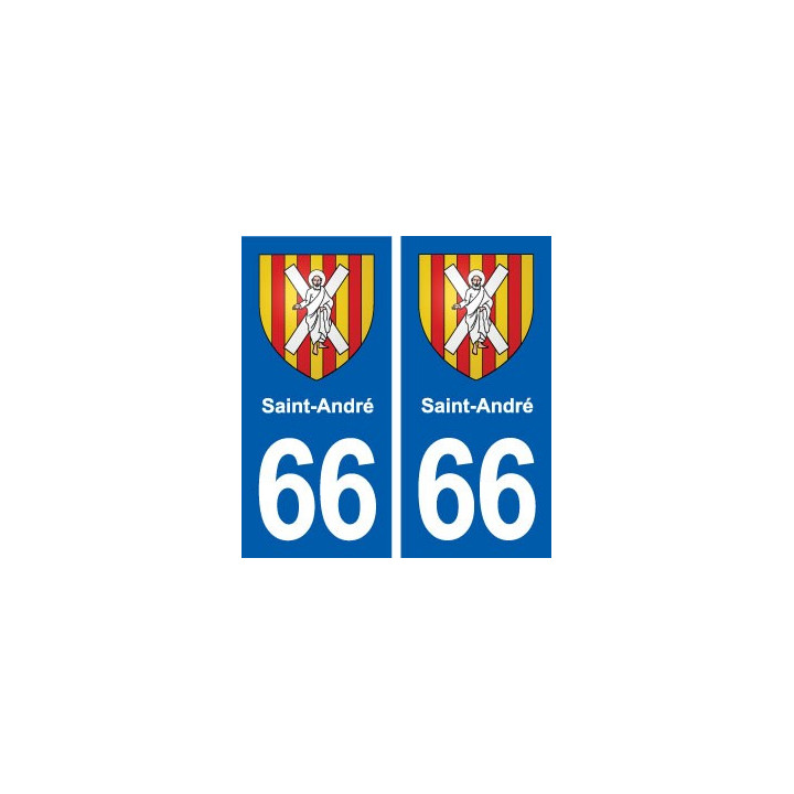 66 Saint-André blason autocollant plaque stickers ville