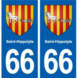 66 Saint-Hippolyte blason autocollant plaque stickers ville