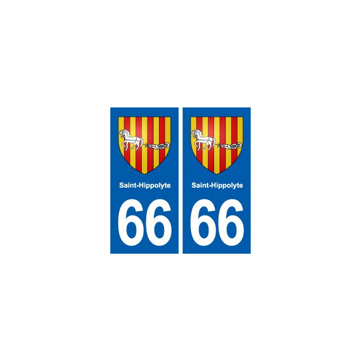 66 Saint-Hippolyte blason autocollant plaque stickers ville