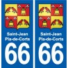 66 Saint-Jean-Pla-de-Corts blason autocollant plaque stickers ville