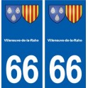 66 Villeneuve-de-la-Raho blason autocollant plaque stickers ville