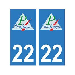22 Ploufragan logo autocollant plaque blason armoiries stickers département