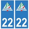 22 Ploufragan logo autocollant plaque blason armoiries stickers département