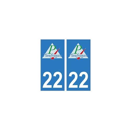 22 Ploufragan logo autocollant plaque blason armoiries stickers département