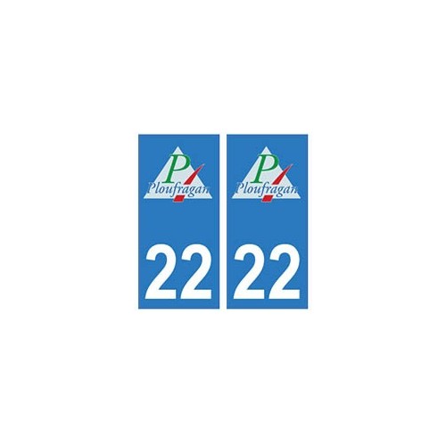 22 Ploufragan logo autocollant plaque blason armoiries stickers département