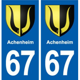 67 Achenheim blason autocollant plaque stickers ville
