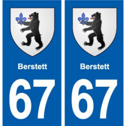 67 Berstett blason autocollant plaque stickers ville