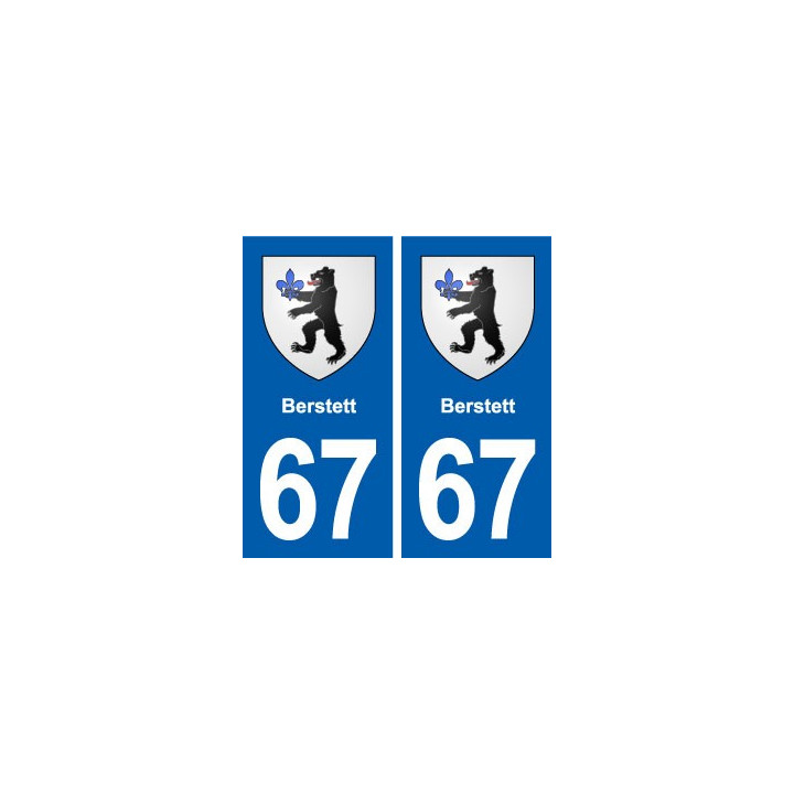 67 Berstett blason autocollant plaque stickers ville