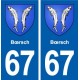 67 Bœrsch blason autocollant plaque stickers ville