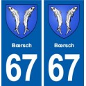 67 Bœrsch blason autocollant plaque stickers ville