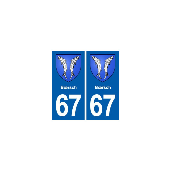 67 Bœrsch blason autocollant plaque stickers ville