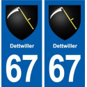 67 Dettwiller blason autocollant plaque stickers ville