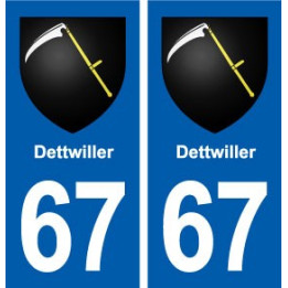 67 Dettwiller blason autocollant plaque stickers ville