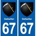 67 Dettwiller blason autocollant plaque stickers ville
