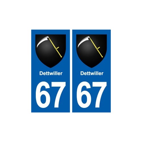 67 Dettwiller blason autocollant plaque stickers ville