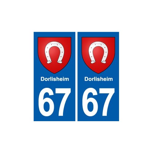 67 Dorlisheim blason autocollant plaque stickers ville