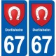 67 Dorlisheim blason autocollant plaque stickers ville