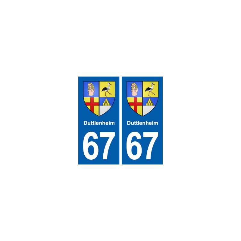 67 Duttlenheim blason autocollant plaque stickers ville