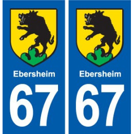 67 Ebersheim blason autocollant plaque stickers ville