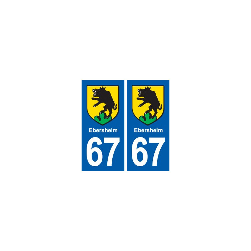 67 Ebersheim blason autocollant plaque stickers ville