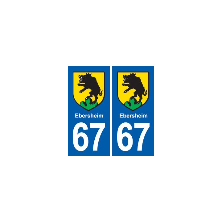 67 Ebersheim blason autocollant plaque stickers ville