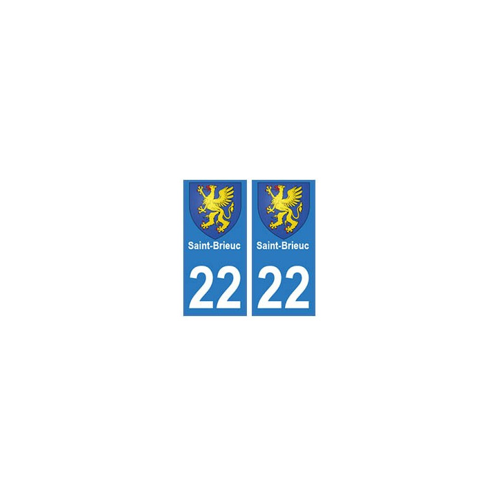 22 Saint-Brieuc autocollant plaque blason armoiries stickers département
